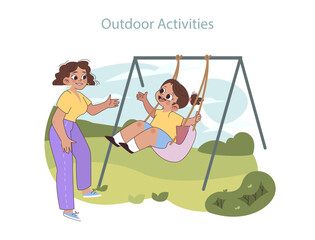 Exhilarating outdoor play set.