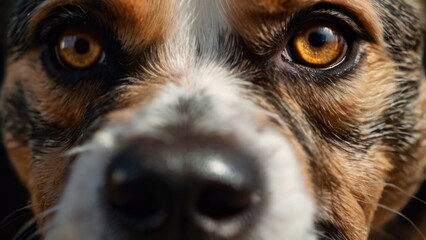 Close-up dog face