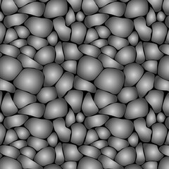 Pebbles on a black background.Vector seamless abstract background of pebbles on a black background.