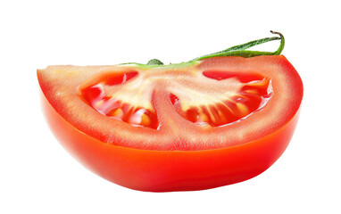 Half a Tomato isolated on transparent Background - obrazy, fototapety, plakaty