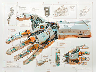 Schema di funzionamento umano androide