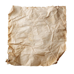 Obraz premium Wrinkled paper isolated on white background Generative Ai 