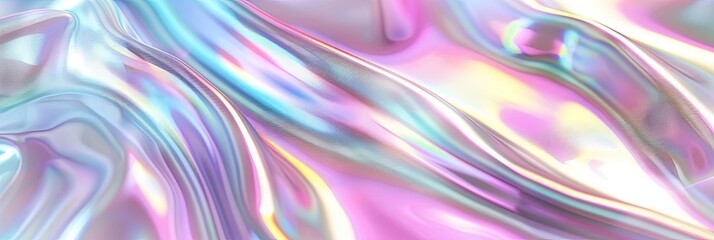 Fototapeta premium holographic light crystal pattern texture, shimmering with iridescent rainbow colors