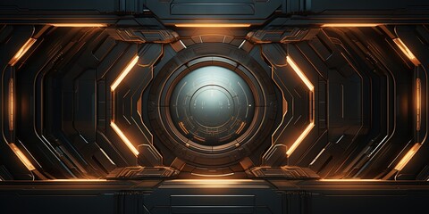 Scifi design external panels abstract. light color. illustration. Space station, spaceship, or starship Sci-fi style futuristic facility. surface abstract design.
