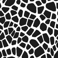 black and white giraffa stripes voronoi pattern