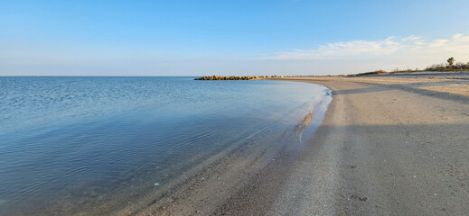 A scenic view of Indianola Beach in Port Lavaca, Texas.