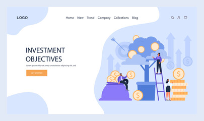 Investment objectives web or landing. Strategic financial planning for growth,