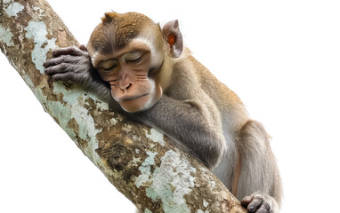 Sofa Nap: Monkey's Siesta isolated on transparent Background
