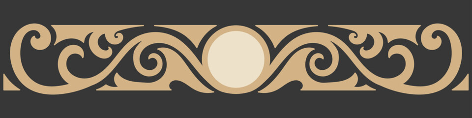 Vintage frame for inserting brand text, gold lines.
