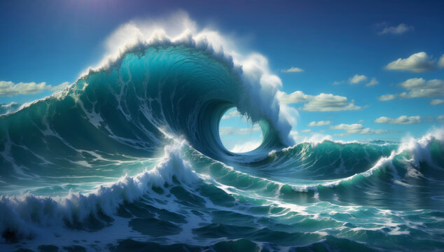 A big wave on the sea