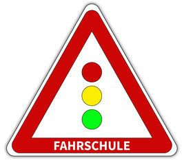Fahrschule Verkehrserziehung Schild 