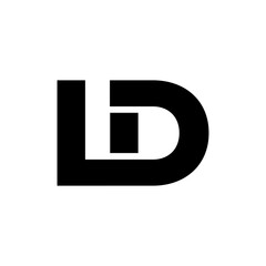 LD text and text logo design