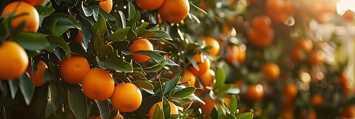 The tree is adorned with a variety of citrus fruits including Valencia oranges, Tangerines, Clementines, and more.