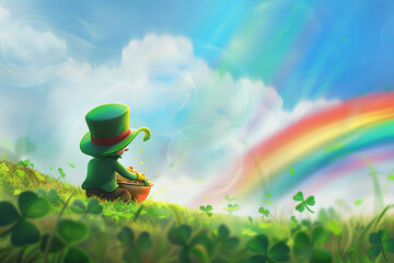 st patricks day, st patrick background, pot of gold coins
