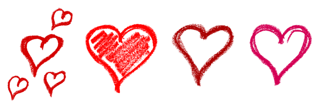 Heart Crayon Drawing