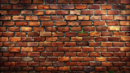 Textured Brick Wall with Varied Hues
