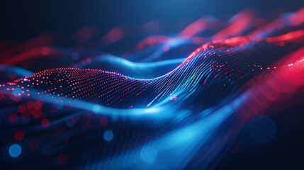 Flow abstract blue curve art background
