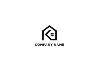 K home logo design vector template