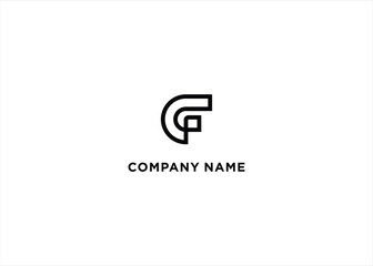 C F Letter Logo Design Vector Stock Vector