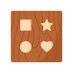Montessori system toy. Early age development, educational wooden games cartoon vector illustration