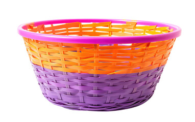 Plastic Basket: A Handy Storage Solution isolated on transparent Background