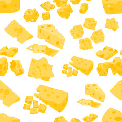 Yellow Cheese Seamless Surface Pattern