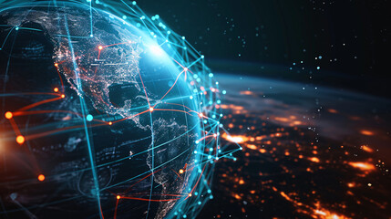 Global Internet network connectivity concept map
 - obrazy, fototapety, plakaty