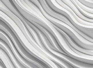 illustration white seamless pattern waves light and shadow. Wall decorative panel.