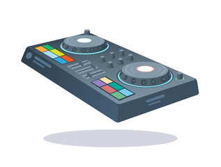 Fototapeta premium Dj Mixer Device Music Instrument Illustration Vector