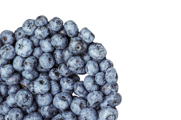 Immune boosting and natural remedy for immunity concept. Isolated organic, wild blueberries on transparent background. Eco friendly, mindful eating