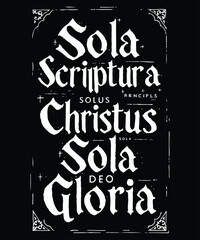 Vector Illustration for Protestant Lutheran Church Reformation Day Open Bible theological doctrine