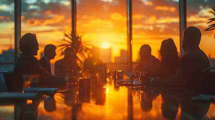 A focused image capturing a roundtable discussion among security professionals, brainstorming solutions to complex security issues and sharing best practices. - obrazy, fototapety, plakaty