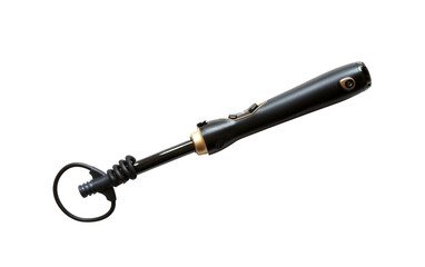 Crafting Stylish Looks with the Curling Iron On Transparent Background.