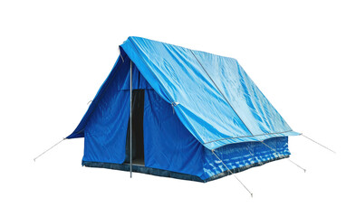Blue Tent isolated on transparent Background - obrazy, fototapety, plakaty