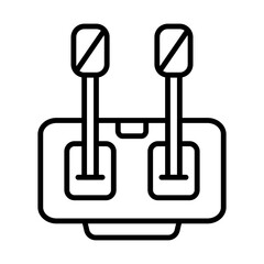 Control Lever line icon