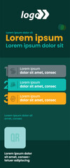 Vector roll up standee banner design with mockup