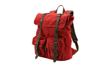 Ruby Backpack isolated on transparent Background