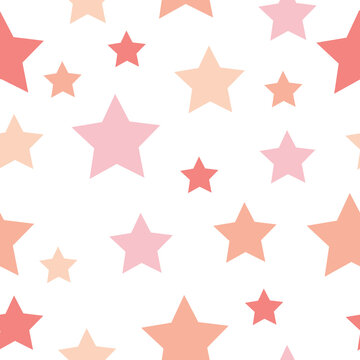 seamless background with bright neon stars