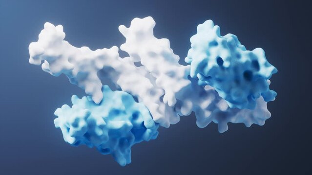 Protein structure with biological concept, 3d rendering.
