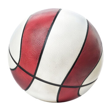 Close Up of Basketball Ball on White Background