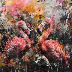 tarnished grace: the poignant plight of oil-dripping flamingos