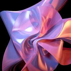 Vibrant and Glossy Digital 3D Abstract Twist Design