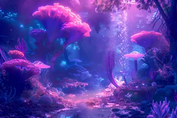 Foto op Canvas Magical underwater world with vibrant © Elena