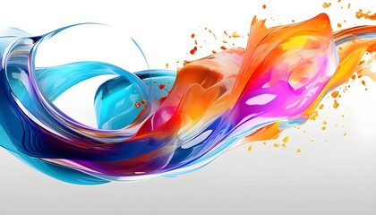  abstract background with multicolored paint splashes 