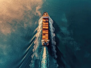Boat sailing on a serene water body under a clear blue sky, encapsulating the essence of summer travel and nautical adventure - obrazy, fototapety, plakaty