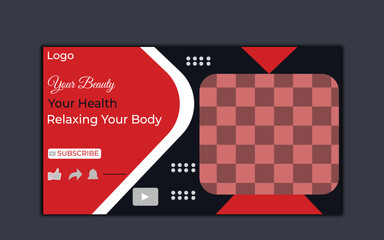 Vector modern digital Corporate YouTube video thumbnail and social media post web banner template