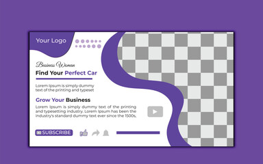Vector modern digital Corporate YouTube video thumbnail and social media post web banner template