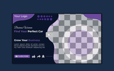 Vector modern digital Corporate YouTube video thumbnail and social media post web banner template