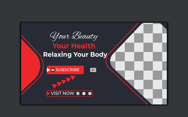 Vector modern digital Corporate YouTube video thumbnail and social media post web banner template
