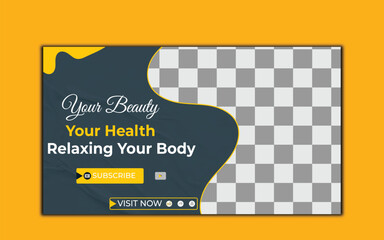 Vector modern digital Corporate YouTube video thumbnail and social media post web banner template